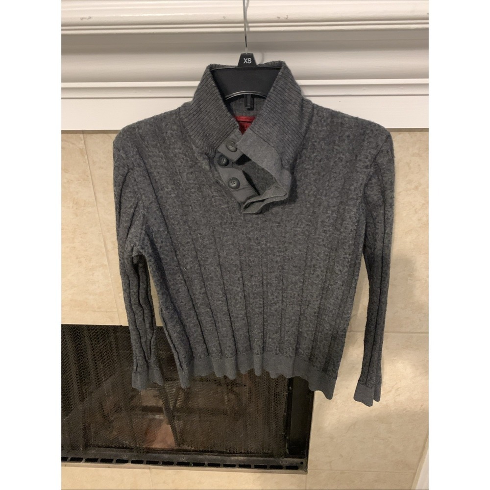 Alfani gray Italian Merino wool sweater Men's Medium but run Small